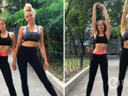 Полякова показала тренировку с дочерью на стадионе »Динамо». Видео