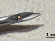 Этот микроскопический чип помещается под кожу для измерения температуры!