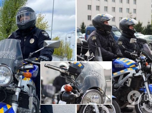 На улицы Киева снова выехали полицейские на мотоциклах. Фото