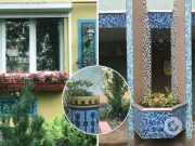 В Киеве женщина превратила двор советской многоэтажки в маленькую Италию. Фото