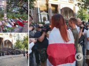 Под посольством Беларуси в Киеве провели акцию в память о погибшем Шишове. Фото и видео