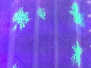 Маска-фильтр, светящаяся под ультрафиолетовым светом при воздействии коронавируса