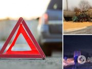 На Киевщине столкнулись три грузовика: в результате ДТП дорогу засыпало кукурузой. Фото