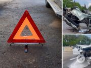 В Киеве в результате ДТП легковушку почти разорвало пополам: есть пострадавшие. Видео