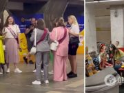 В Киеве из-за ракетных обстрелов дети второй день подряд »празднуют» последний звонок на станциях метро. Видео